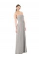 Long Sleeveless Soft Chiffon Oyster Silver Sweetheart A-Line Bridesmaid Dress Newcastle
