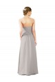 Long Sleeveless Soft Chiffon Oyster Silver Sweetheart A-Line Bridesmaid Dress Newcastle