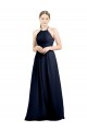 Long Sleeveless Soft Chiffon Dark Navy A-Line Evening Gowns / Bridesmaid Dress Newcastle