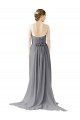 Long Sleeveless Chiffon Slate Grey A-Line Bridesmaid Dress / Evening Dress Newcastle