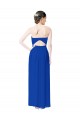 Long Sleeveless Soft Chiffon Royal Blue Sheath Bridesmaid Dress Newcastle