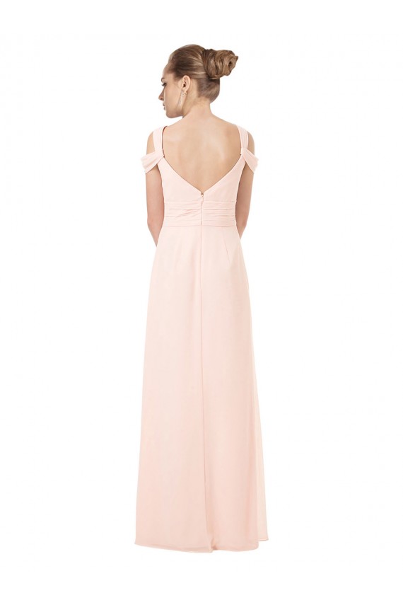 Long Sleeveless Chiffon Pink A-Line Bridesmaid Dress / Evening Dress Newcastle