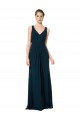Long Sleeveless Soft Chiffon Midnight Green A-Line Bridesmaid Dress Newcastle