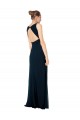Long Sleeveless Soft Chiffon Midnight Green A-Line Bridesmaid Dress Newcastle