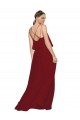 Long Sleeveless Chiffon Burgundy A-Line Bridesmaid Dress Newcastle