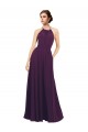 Long Sleeveless Chiffon Grape Halter Neck A-Line Bridesmaid Dress / Evening Dress Newcastle