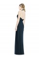 Long Sleeveless Soft Chiffon Dark Navy Halter Neck A-Line Formal Dress / Bridesmaid Dress Newcastle
