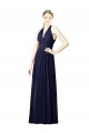 Long Sleeveless Chiffon Dark Navy A-Line Bridesmaid Dresses Newcastle