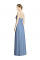 Long Sleeveless Soft Chiffon Dusty Blue A-Line Bridesmaid Dresses Newcastle
