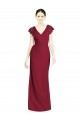Long Sleeveless Soft Chiffon Burgundy Trumpet Bridesmaid Dress Newcastle