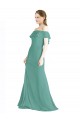 Long Sleeveless Soft Chiffon Icelandic Silver A-Line Bridal Party Dress Newcastle
