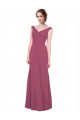 Long Sleeveless Soft Chiffon Mauve Taupe A-Line Bridesmaid Dress Newcastle