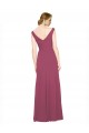 Long Sleeveless Soft Chiffon Mauve Taupe A-Line Bridesmaid Dress Newcastle