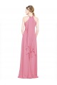 Long Sleeveless Chiffon Skin Pink A-Line Bridesmaid Dress / Evening Dress Newcastle
