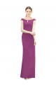 Long Sleeveless Soft Chiffon Wild Berry Mermaid Bridesmaid Dress Newcastle
