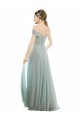 Long Cap Sleeves Soft Chiffon & Lace Sea Glass A-Line Bridesmaid Dress Newcastle