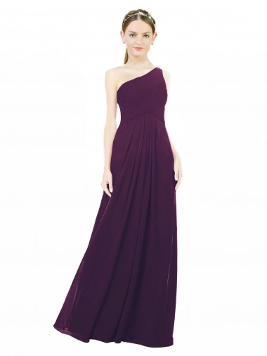 Long Sleeveless Chiffon Grape A-Line Bridal Party Dress / Evening Dress Newcastle