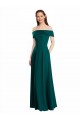 Long Cap Sleeves Soft Chiffon Hunter A-Line Bridesmaid Dress Newcastle