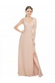 Long Sleeveless Luxe Chiffon Pink A-Line Bridesmaid Dress / Evening Dress Newcastle