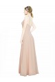 Long Sleeveless Luxe Chiffon Pink A-Line Bridesmaid Dress / Evening Dress Newcastle