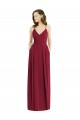 Long Sleeveless Soft Chiffon Burgundy Spaghetti Straps A-Line Semi Formal Evening Dress / Bridesmaid Dress Newcastle