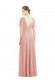 Short Sleeves Long Soft Chiffon Bliss Pink A-Line Bridesmaid Dress / Formal Dress Newcastle