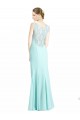 Long Sleeveless Soft Chiffon & Lace Waterfall Mermaid Bridesmaid Dress Newcastle