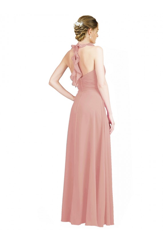 Long Sleeveless Chiffon Bliss Pink Sweetheart A-Line Bridesmaid Dress / Evening Dress Newcastle