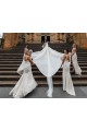 Long Sleeveless Soft Chiffon Champagne A-Line Bridesmaid Dress Newcastle