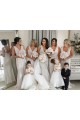Long Sleeveless Soft Chiffon Champagne A-Line Bridesmaid Dress Newcastle