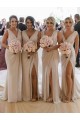 Long Sleeveless Soft Chiffon Champagne A-Line Bridesmaid Dress Newcastle