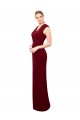Long Sleeveless Soft Chiffon Burgundy Mermaid Prom Dress / Bridesmaid Dress Newcastle