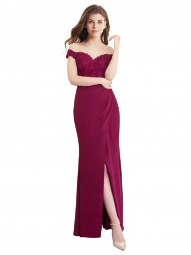 Long Sleeveless Soft Chiffon & Lace Mermaid Bridesmaid Dress / Formal Dress Newcastle