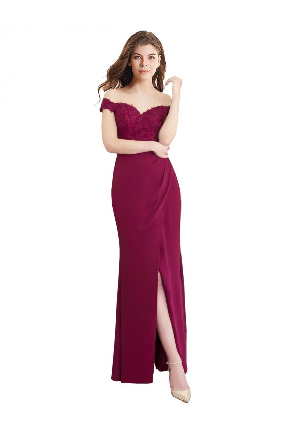 Long Sleeveless Soft Chiffon & Lace Mermaid Bridesmaid Dress / Formal Dress Newcastle