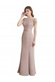 Long Cap Sleeves Soft Chiffon & Lace Mermaid Formal Dress / Bridesmaid Dress Newcastle