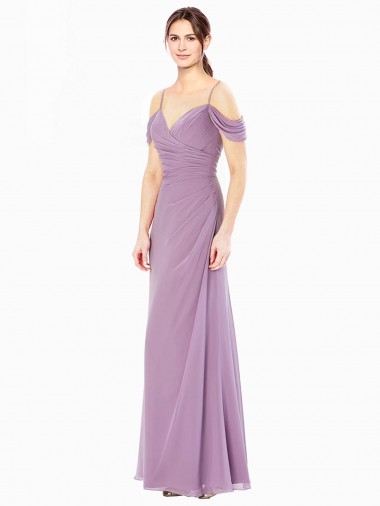 Long Sleeveless Soft Chiffon Sheath Bridesmaid Dress / Formal Dress Newcastle