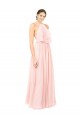 Long Sleeveless Soft Chiffon Pink A-Line Formal Dress / Bridesmaid Dress Newcastle