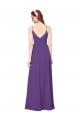 Long Sleeveless Soft Chiffon Plum Purple Sheath Bridesmaid Dress Newcastle