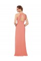 Long Sleeveless Soft Chiffon Desert Rose Sheath Bridesmaid Dress Newcastle