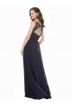 Long Sleeveless Soft Chiffon & Lace Dark Navy A-Line Bridesmaid Dress Newcastle