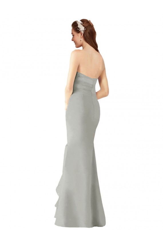Long Sleeveless Soft Chiffon Dark Navy Sheath Bridesmaid Dress Newcastle