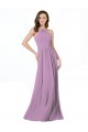 Long Sleeveless Soft Chiffon Dark Lavender A-Line Bridesmaid Dress Newcastle