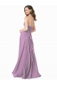 Long Sleeveless Soft Chiffon Dark Lavender A-Line Bridesmaid Dress Newcastle