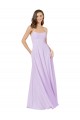 Long Sleeveless Soft Chiffon Lilac A-Line Bridesmaid Gown Newcastle