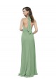 Long Sleeveless Soft Chiffon Seagrass A-Line Formal Dress / Bridesmaid Dress Newcastle