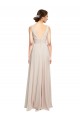 Long Sleeveless Soft Chiffon Cream Pink A-Line Formal Dress / Bridesmaid Dress Newcastle