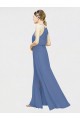 Long Floor Length Sleeveless Chiffon Dark Navy A-Line Formal Dress / Bridesmaid Dress Newcastle