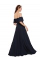 Long Sleeveless Soft Chiffon Dark Navy A-Line Prom Dress / Bridesmaid Dress Newcastle