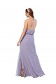 Long Sleeveless Chiffon Dark Navy A-Line Bridesmaid Dress / Evening Dress Newcastle