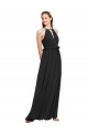 Long Sleeveless Soft Chiffon Black Sheath Bridesmaid Dress Newcastle